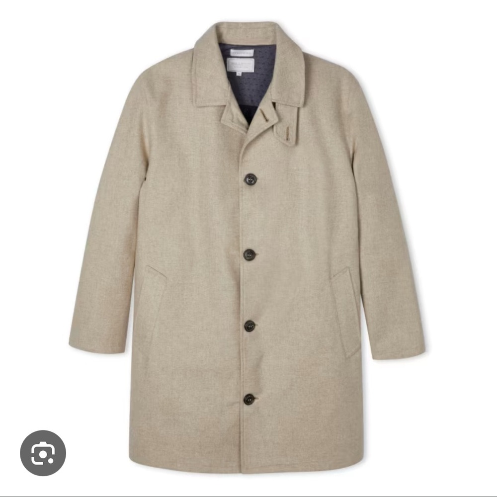Peregrine Men's Beige Wool Trench Coat